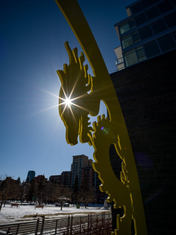 Sunstar through the eye of a dragon